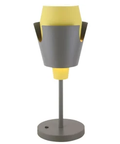 Lampka stołowa żółto-szara metalowa LEDEA 50501150 FALUN | Kaja*Sklep Kaja Store