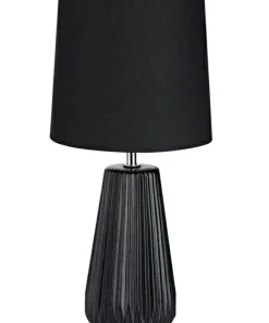 Lampka stołowa w kolorze czarnym z abażurem 106624 | Kaja Oświetlenie*Sklep Kaja Discount