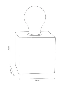 Lampka stołowa w stylu boho, bez klosza 7179174 TRONGO SQUARE | Kaja*Sklep Kaja New