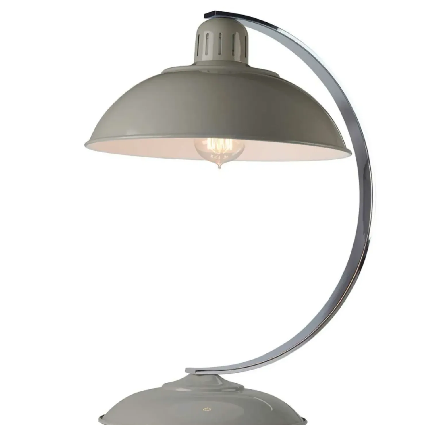 Lampka stołowa w szarym kolorze FRANKLIN-GREY z serii FRANKLIN*Sklep Kaja Outlet