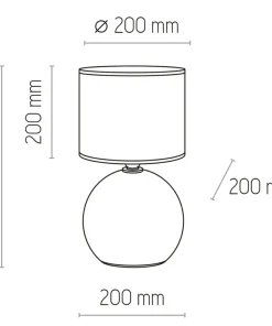 Lampka stołowa z biało-srebrnym abażurem TK 5066 PALLA | Kaja*Sklep Kaja Store