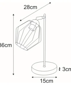 Lampka stołowa z designerskim kloszem K-3773 BENET | Kaja Oświetlenie*Sklep Kaja Best