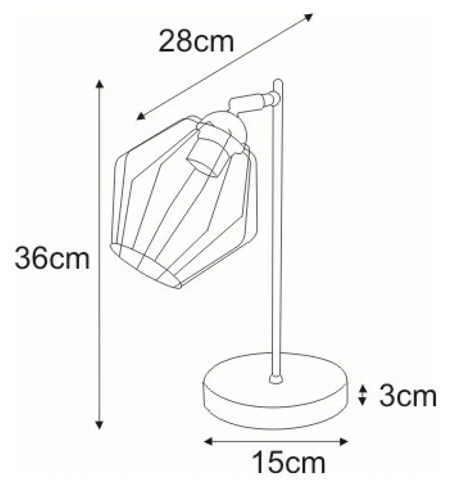 Lampka stołowa z designerskim kloszem K-3773 BENET | Kaja Oświetlenie*Sklep Kaja Best