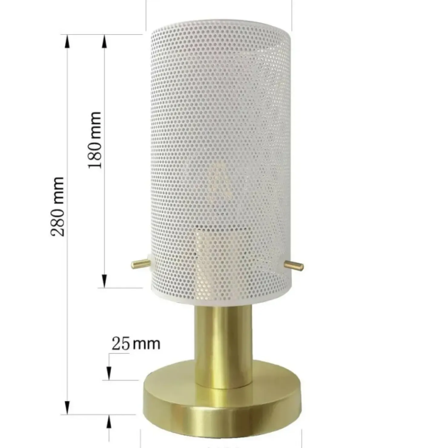 Lampka stołowa z drucianym abażurem LP-945/1T WH TIRANA | Kaja*Sklep Kaja Best Sale