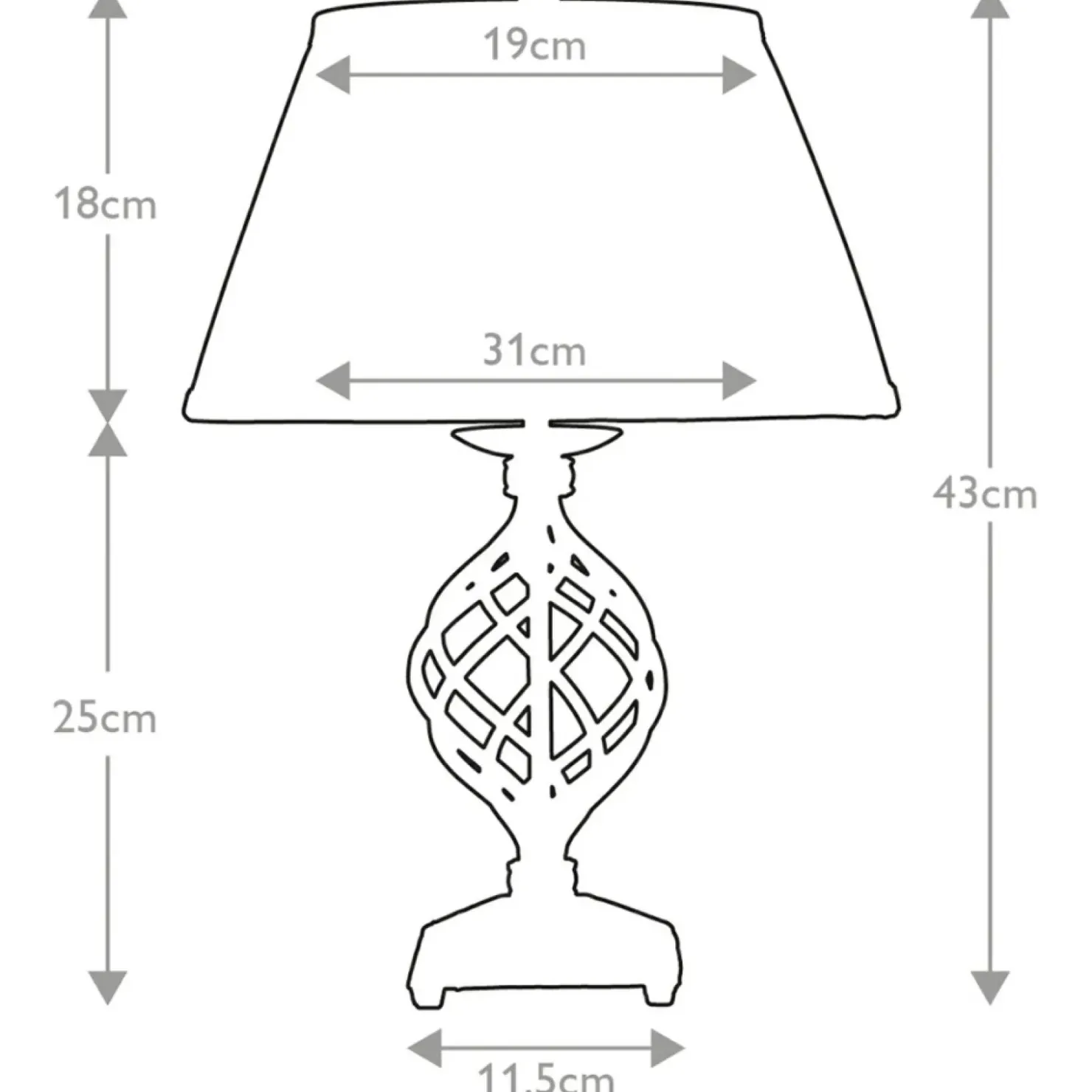 Lampka stołowa z karbowanym abażurem BELFRY-TL z serii BELFRY*Sklep Kaja Online