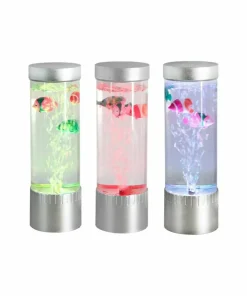 Lampka stołowa z pływającymi rybkami ZM 89245 AQUA | Kaja Oświetlenie*Sklep Kaja Discount