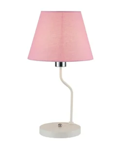 Lampka stołowa z różowym abażurem LEDEA 50501100 YORK | Kaja*Sklep Kaja Outlet