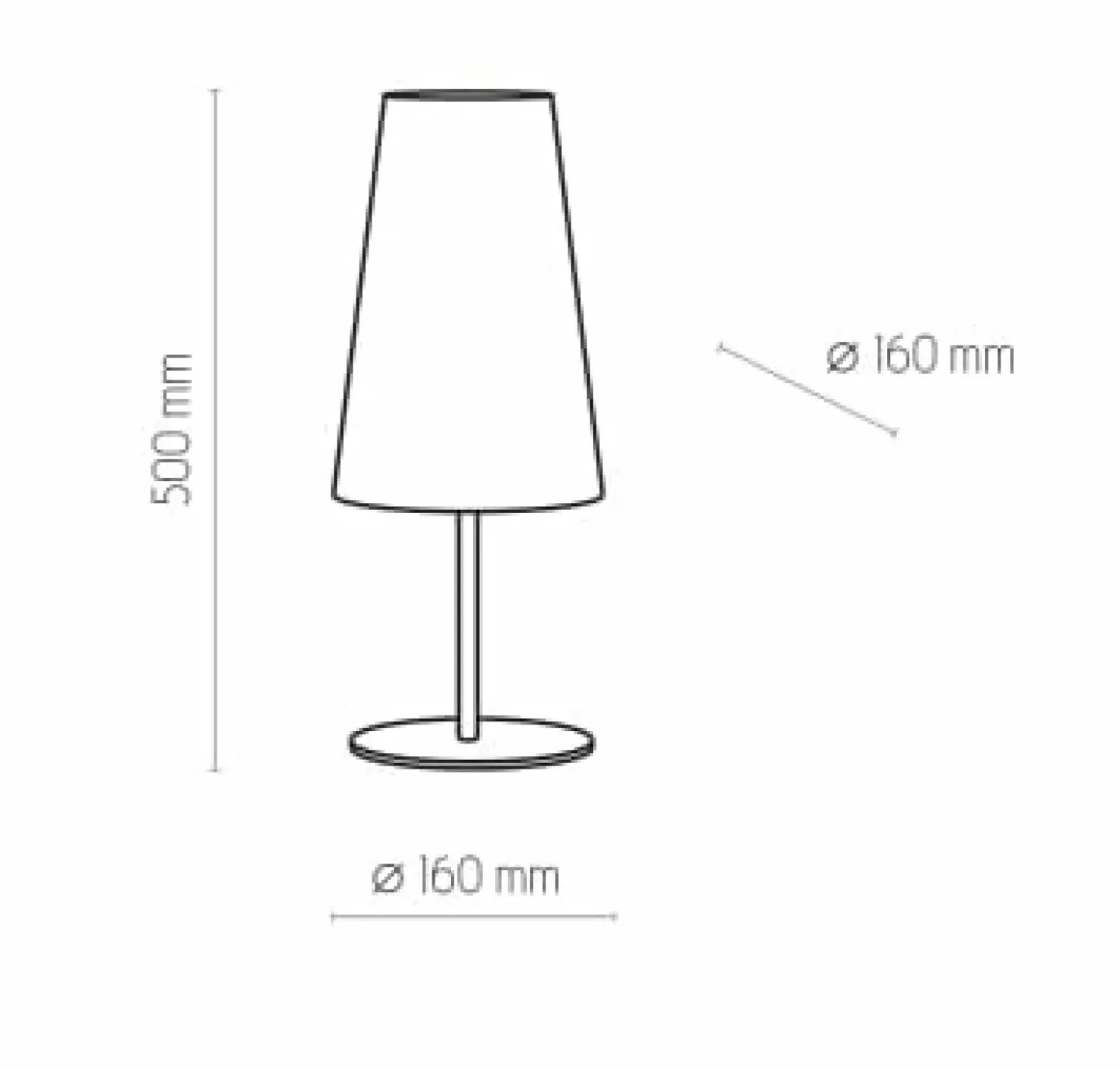 Lampka stołowa ze stożkowym abażurem TK 5174 UMBRELLA | Kaja*Sklep Kaja Store