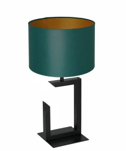 Lampka stołowa, zielono-złoty abażur LX 3405 z serii TABLE LAMPS*Sklep Kaja Fashion