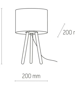 Lampka z abażurem na ciemnych nogach TK 5291 TOKYO | Kaja Oświetlenie*Sklep Kaja Best