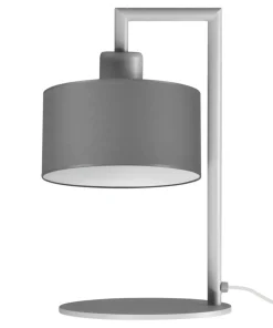 Lampka z abażurem, na szafkę nocną K-4342 SIMONE GRAY | Kaja*Sklep Kaja Shop