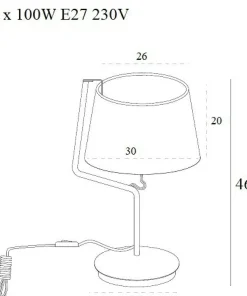 Lampka z abażurem, na szafkę w sypialni MX T0028 CHICAGO | Kaja*Sklep Kaja Cheap