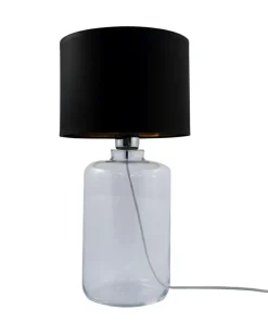 Lampka z abażurem na szklanej podstawie 5502BKGO SAMASUN | Kaja*Sklep Kaja Shop