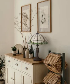 Lampka z szerokim, witrażowym kloszem K-G162166 PAPI | Kaja*Sklep Kaja Outlet