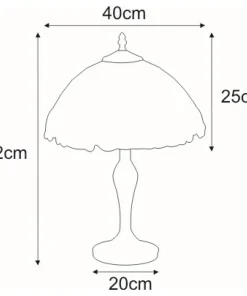 Lampka z szerokim, witrażowym kloszem K-G162166 PAPI | Kaja*Sklep Kaja Outlet