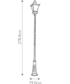 Latarnia stojąca, lampa ogrodowa GP1-BLACK z serii GRAMPIAN*Sklep Kaja Best
