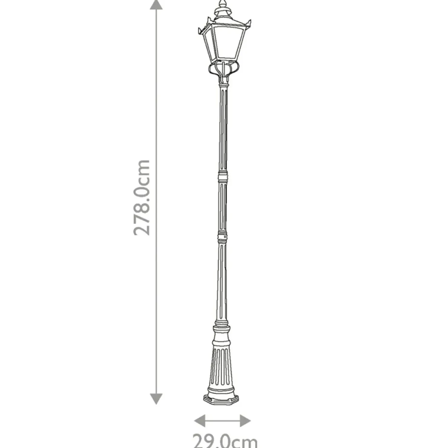Latarnia stojąca, lampa ogrodowa GP1-BLACK z serii GRAMPIAN*Sklep Kaja Best