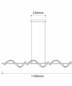 Clearance Sklep Kaja Ledowa, owana lampa wisząca ABR-LAZZA-30W SPIRALI | Kaja chrom