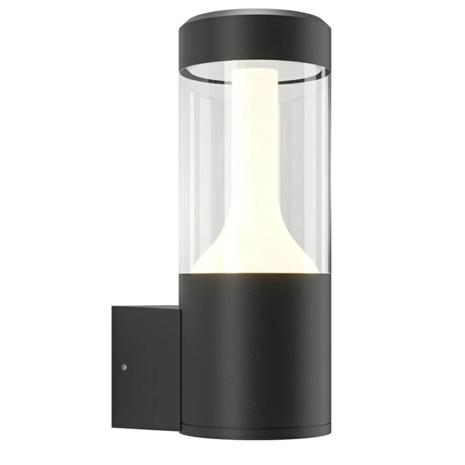 Ledowa, czarna lampa ścienna na elewację O590WL-L8B4K z serii KOLN*Sklep Kaja Flash Sale