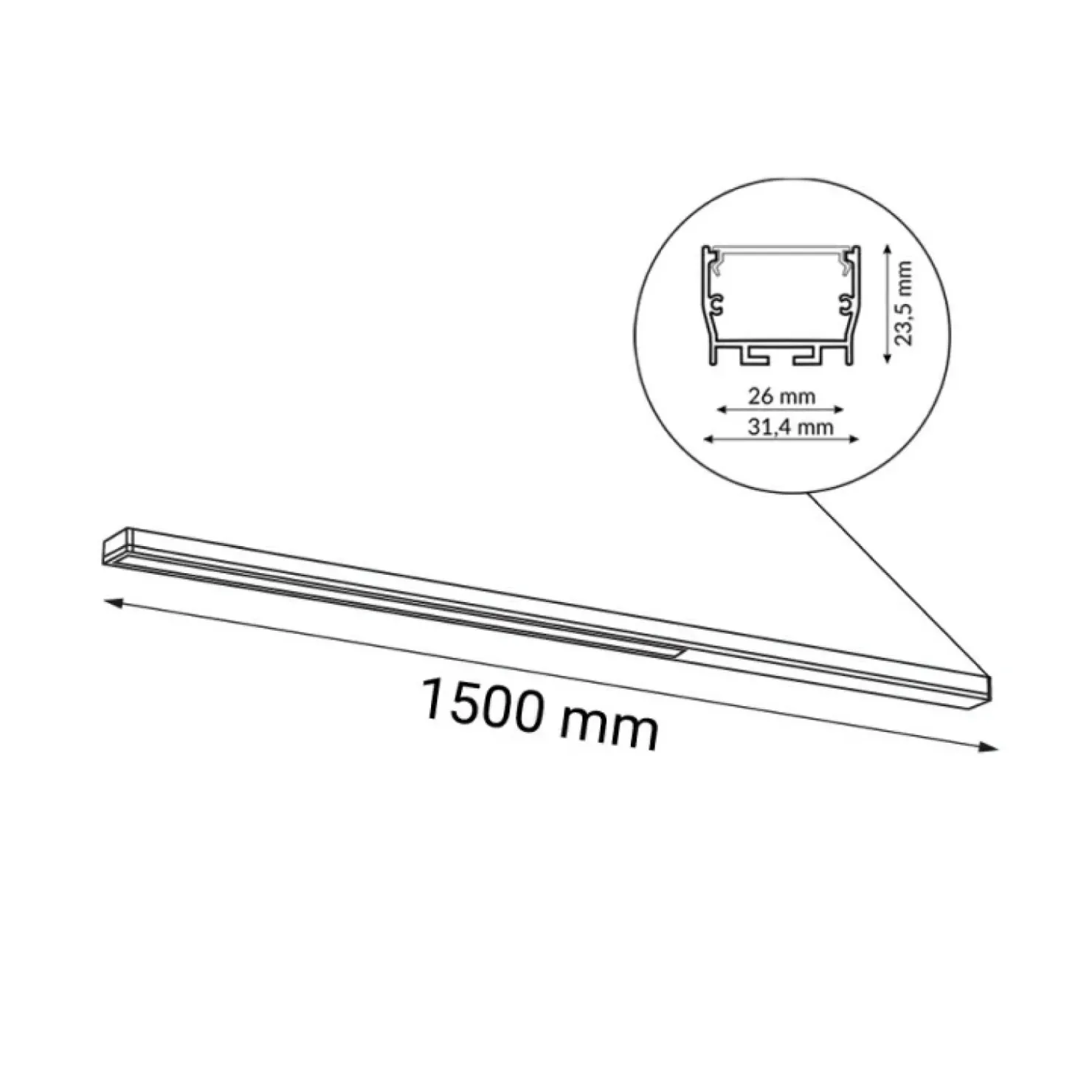 Ledowa, długa lampa LED do holu 150cm 3000K ANT 1812 HIATE | Kaja*Sklep Kaja Outlet