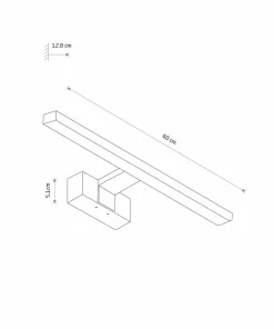 Ledowa lampa ścienna 60cm LED 12W 4000K 10681 CEZANNE LED | Kaja*Sklep Kaja Fashion