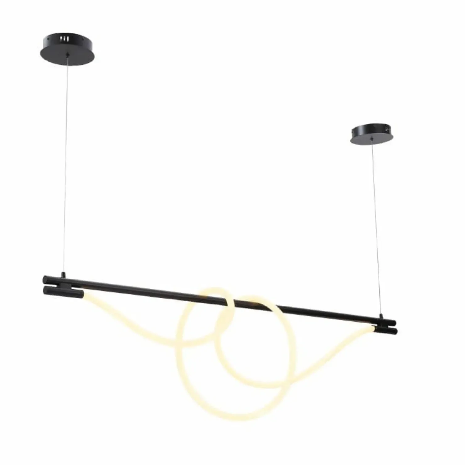 Shop Sklep Kaja Ledowa lampa nad wyspę kuchenną ABR-HILTON-SC-38W SPIRALI | Kaja czarny