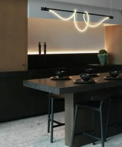 Shop Sklep Kaja Ledowa lampa nad wyspę kuchenną ABR-HILTON-SC-38W SPIRALI | Kaja czarny