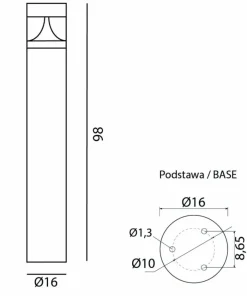Ledowa lampa ogrodowa, moc 23W, grafitowa BRL-980 z serii BAREL | Kaja Oświetlen*Sklep Kaja Discount