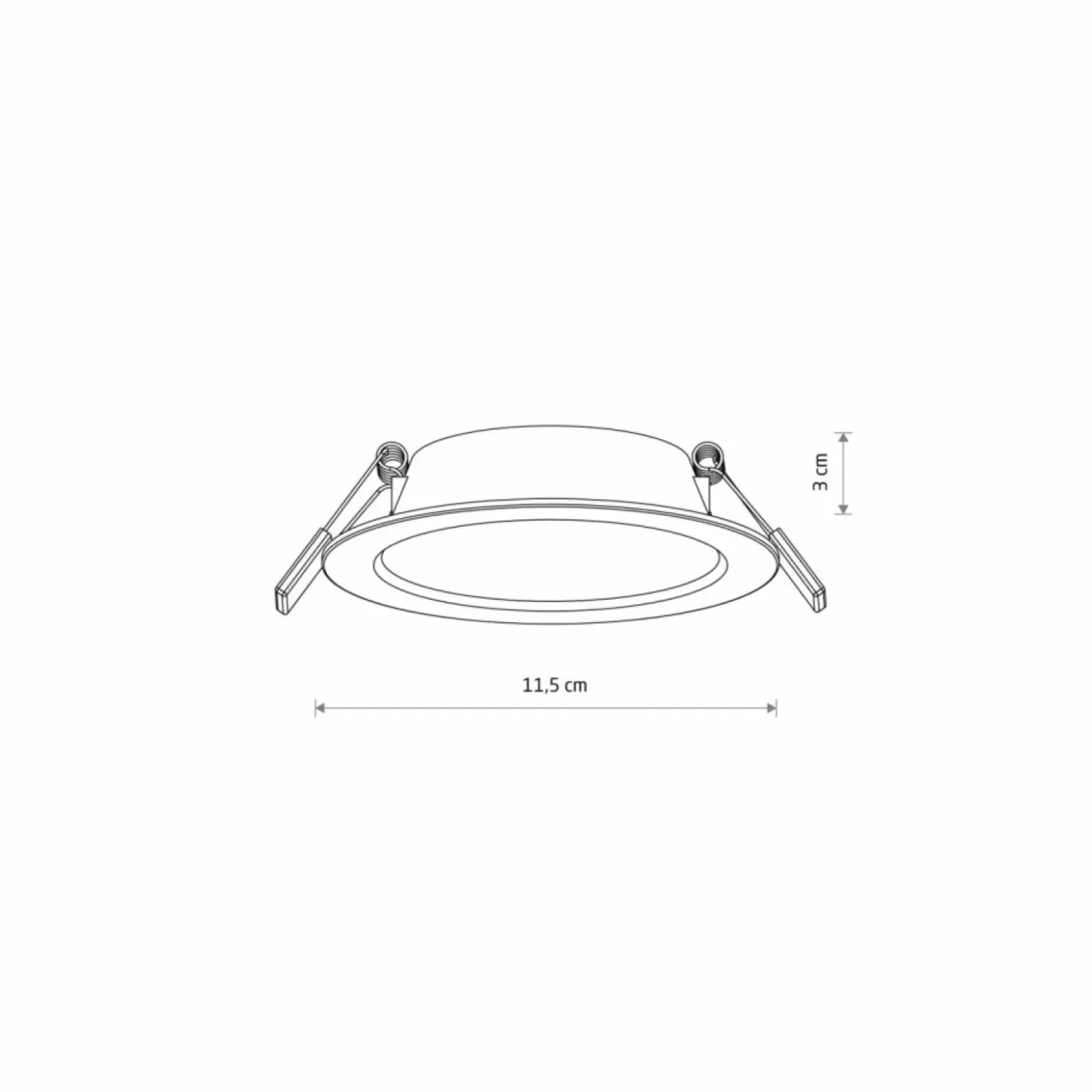 Ledowa lampa podtynkowa ⌀11,5cm 3000K 10535 MYKONOS LED | Kaja*Sklep Kaja Cheap