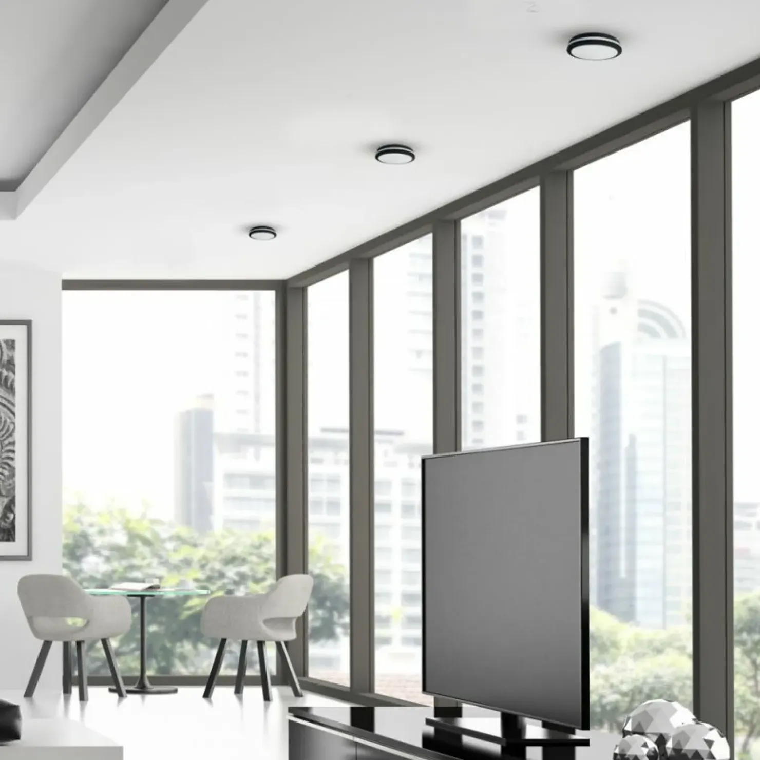 Ledowa lampa sufitowa na balkon ⌀18cm EKP0474 MARLON | Kaja*Sklep Kaja Sale