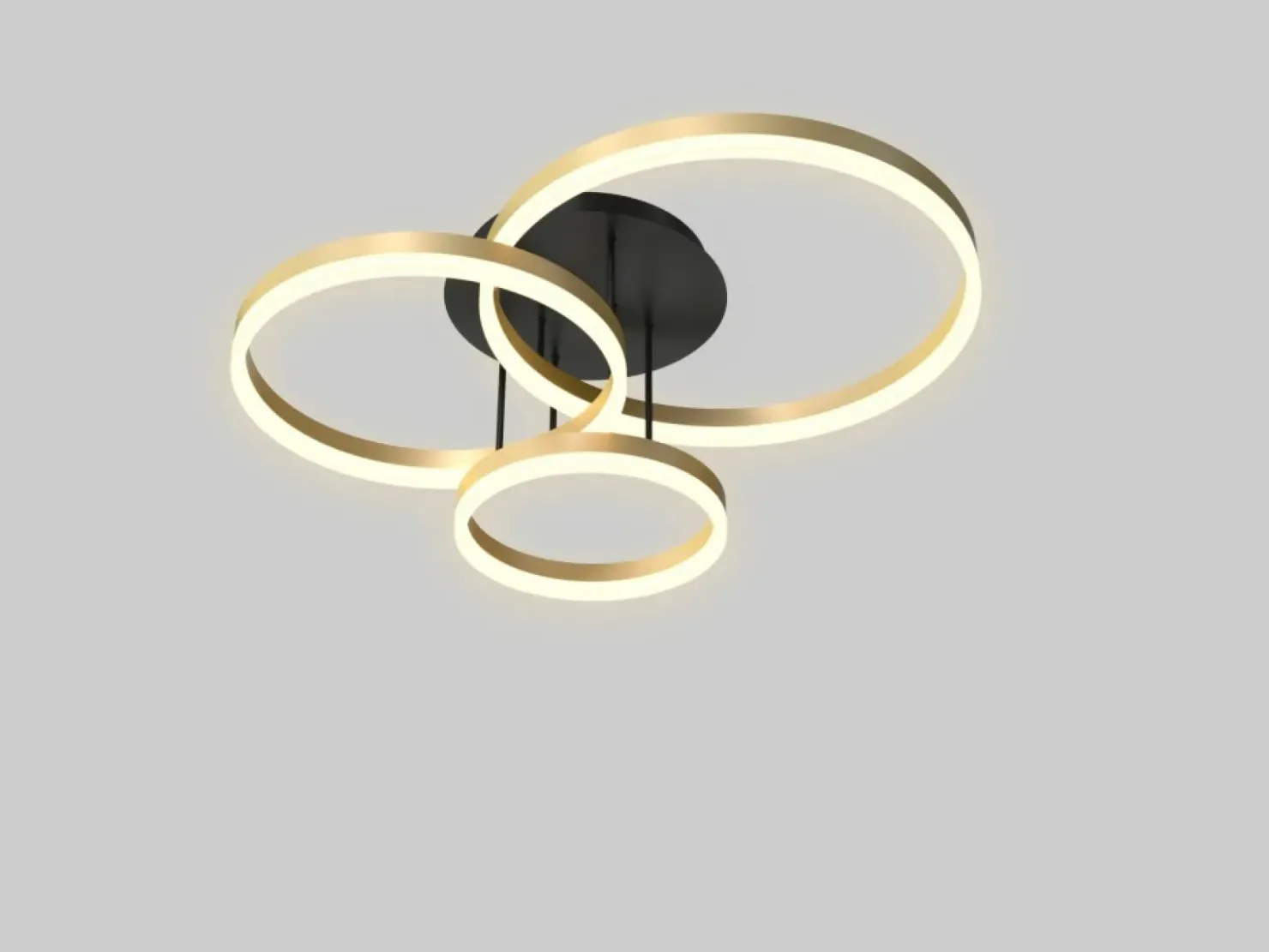 Ledowa lampa sufitowa ze złotymi kołami WF 9049-401 PERPIGNON | Kaja*Sklep Kaja Outlet