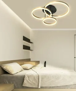 Ledowa lampa sufitowa ze złotymi kołami WF 9049-401 PERPIGNON | Kaja*Sklep Kaja Outlet