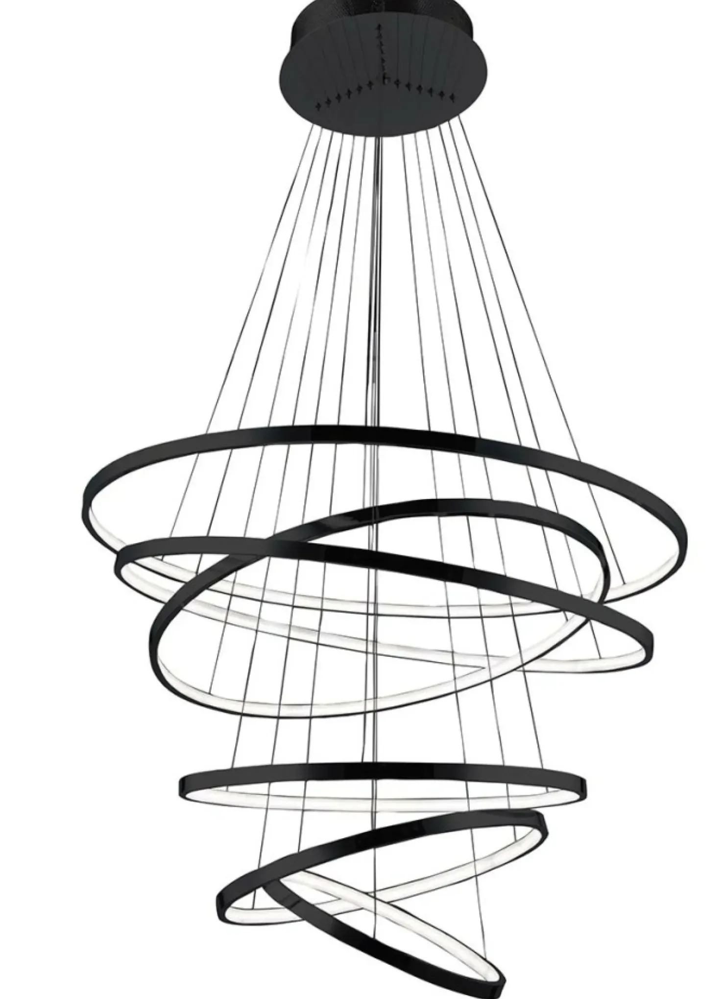 Store Sklep Kaja Ledowa lampa wisząca na antresolę AZ2923 WHEEL LONG DIMM | Kaja czarny