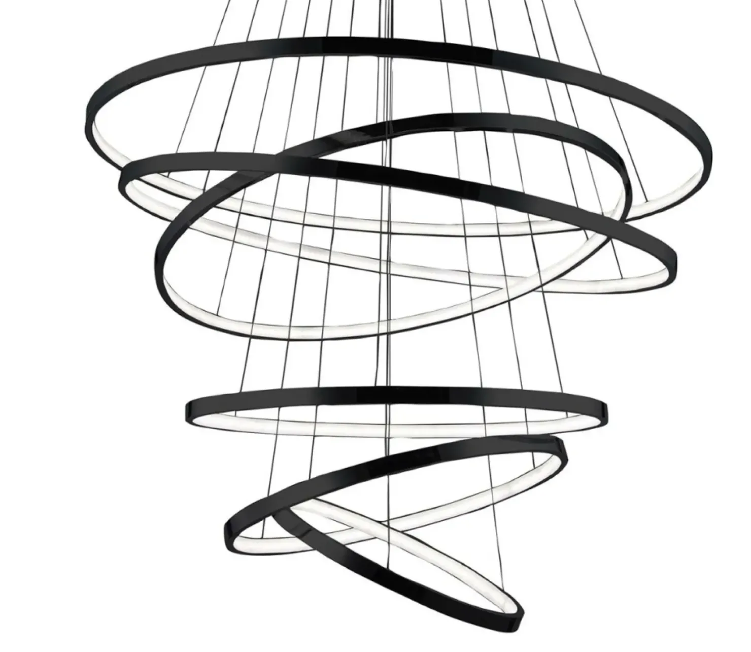Store Sklep Kaja Ledowa lampa wisząca na antresolę AZ2923 WHEEL LONG DIMM | Kaja czarny