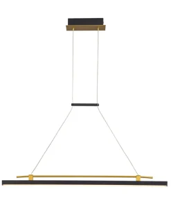 Best Sale Sklep Kaja Ledowa lampa wisząca nad stół PND-54638F-16W-3K-BK-GD MERLOT | Kaja