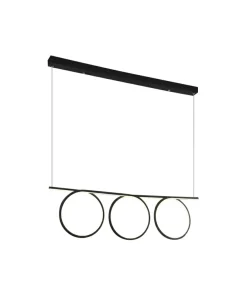 Sale Sklep Kaja Ledowa lampa wisząca obręcze ML523 LOOP BLACK | Kaja Oświetlenie czarny
