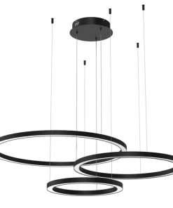 Store Sklep Kaja Ledowa lampa wisząca, trzy okręgi na linkach ML8789 z serii GALAXIA | Kaja Oświe