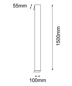 Ledowa listwa elewacyjna 150cm 3000K ANT 9925 HIKONE | Kaja*Sklep Kaja Online