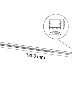 Ledowa listwa natynkowa 180cm 3000K ANT 1816 HIATE | Kaja Oświetlenie*Sklep Kaja Best