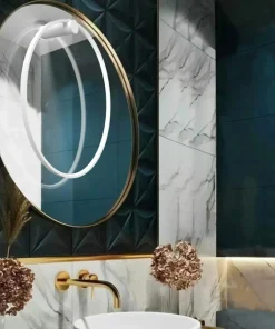 Ledowa obręcz ścienna, kinkiet koło 60cm LP-999/1W S WH z serii MIRROR*Sklep Kaja Clearance