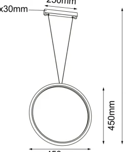 Store Sklep Kaja Ledowa obręcz dekoracyjna ⌀45cm 3000K ANT 5074 IKUNA | Kaja
