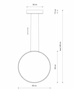 Shop Sklep Kaja Ledowa obręcz wisząca do salonu 3000K ⌀60cm 10811 CIRCOLO LED | Kaja