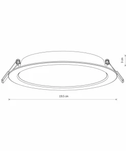 Ledowa oprawa wpustowa ⌀19,5cm 3000K 10542 MYKONOS LED | Kaja*Sklep Kaja Fashion