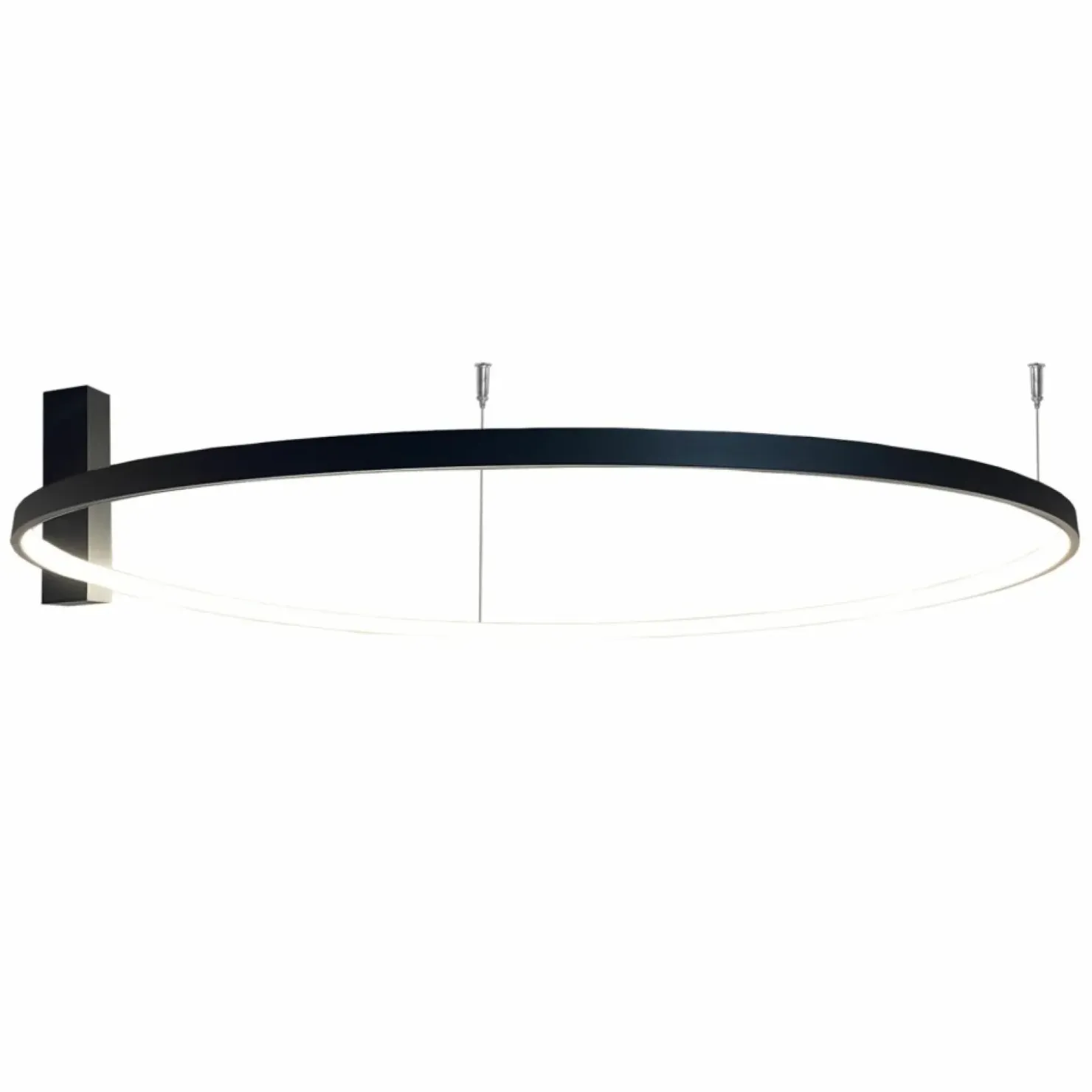 Ledowe, czarne koło sufitowe ⌀117cm 3000K ANT 1350 z serii AGA*Sklep Kaja Store