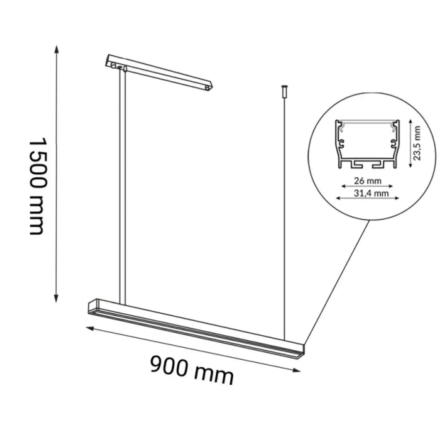 Best Sale Sklep Kaja Ledowe oświetlenie do kuchni 90cm 4000K ANT 1846 HIATE | Kaja