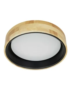 Ledowy, drewniany plafon ⌀35cm PLF-4350-20W-WD-BK-4K z serii CAMPELO*Sklep Kaja Clearance