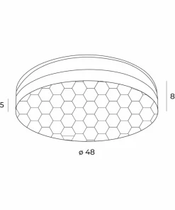 Ledowy plafon ⌀48cm na czarnej podstawie MX C0218 SEKKO | Kaja*Sklep Kaja New