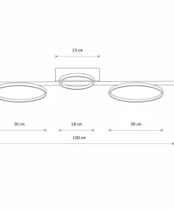 Ledowy plafon czarne obręcze 100cm 3000K 10816 CIRCOLO LED | Kaja*Sklep Kaja Flash Sale
