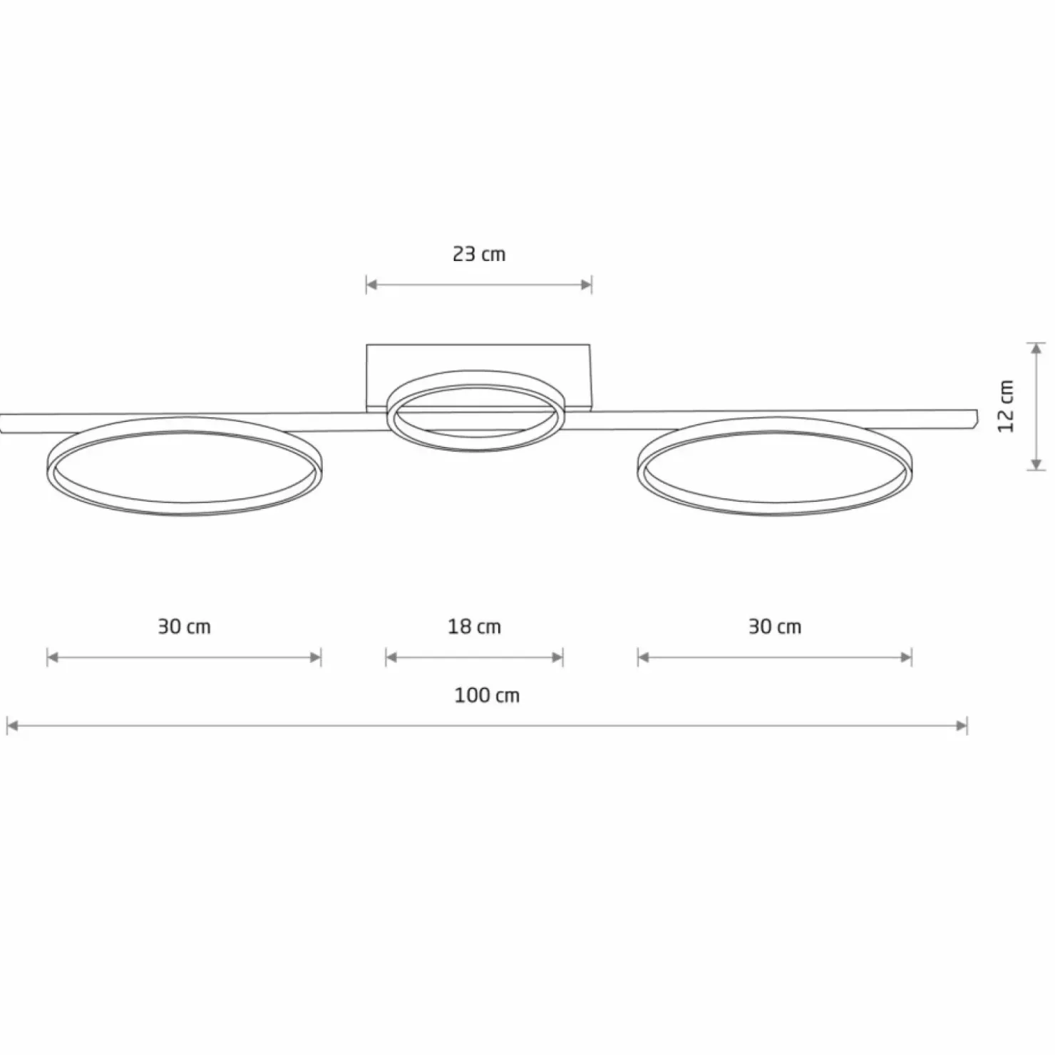 Ledowy plafon czarne obręcze 100cm 3000K 10816 CIRCOLO LED | Kaja*Sklep Kaja Flash Sale