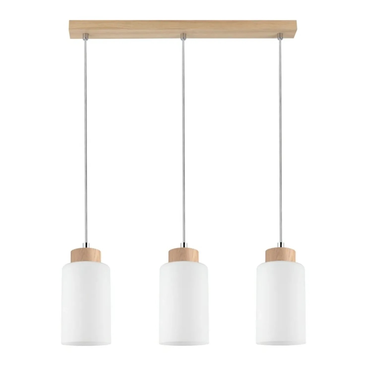 Best Sale Sklep Kaja Liniowa, drewniana lampa wisząca z kloszami 1720374 BOSCO | Kaja